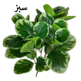 گل مصنوعی مدل بوته برگ قاشقی چرمی کد M-1052