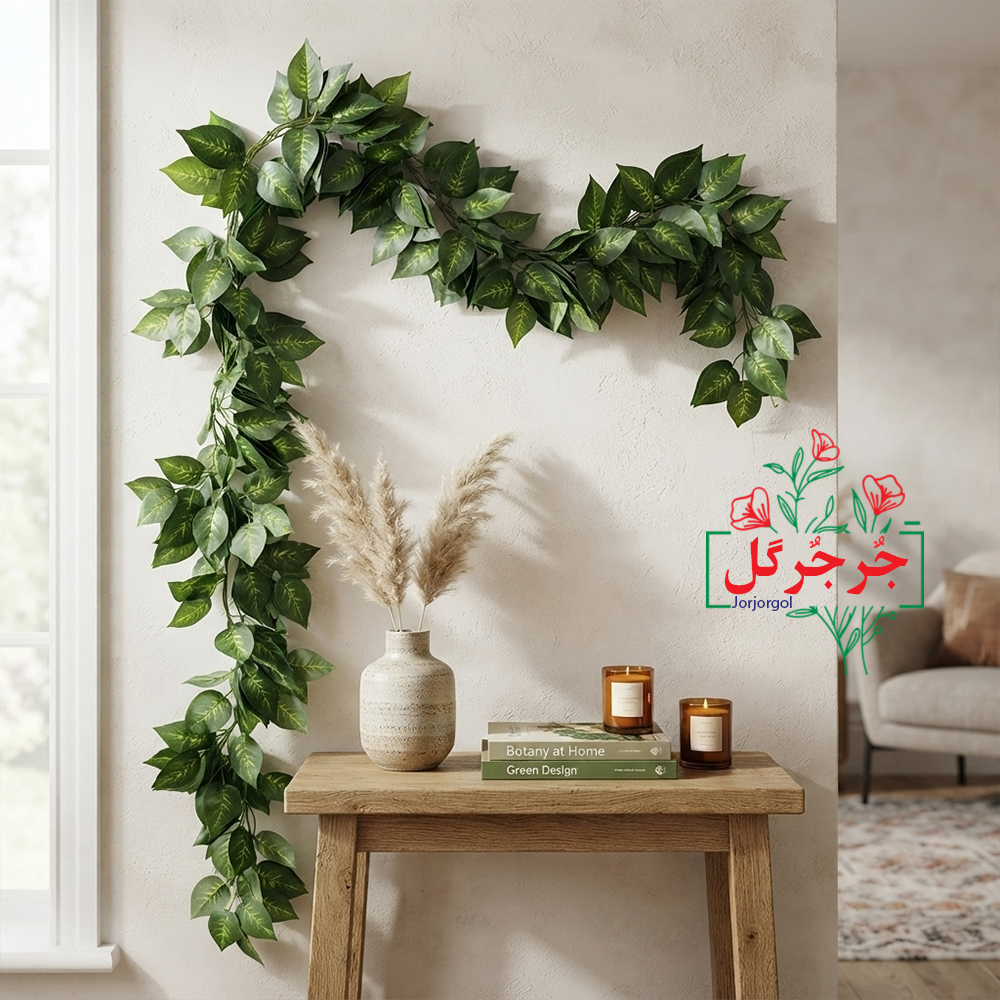 ریسه برگ لمسی طرح پتوس ابلغ رونده برند جرجرگل بسته 6 عددی